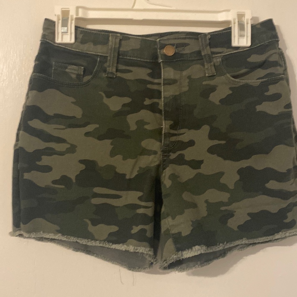 High rise midi shorts